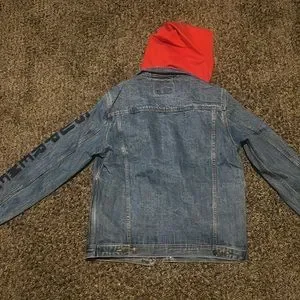 Levis x Supreme Levi's Fleece Hooded Denim Jacket in Blue, Men's (Size M)